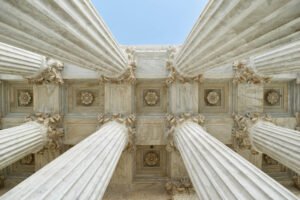 Federal courthouse exterior representing the mandamus jurisdiction of U.S. district courts