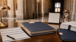 Asylum case file awaiting a USCIS decision after the interview